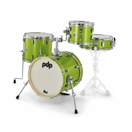 DW PDP New Yorker 4-pc Shell Pack - Electric Green Sparkle – JS Music