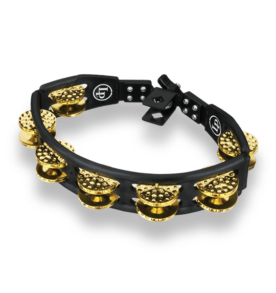 Latin Percussion LP 179 Cyclops Mountable Tambourine, Black, Dimpled Brass